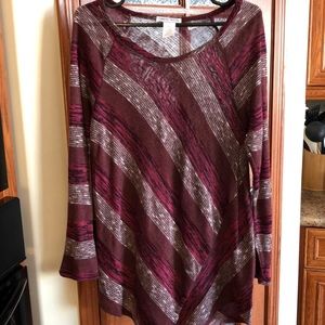 Carol Rose purple long sleeve tunic